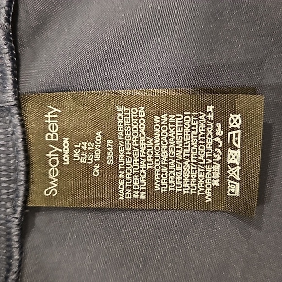 💕SWEATY BETTY💕 Ace Racerback Midi Dress ~ Navy Blue Large L NWT - Picture 16 of 16